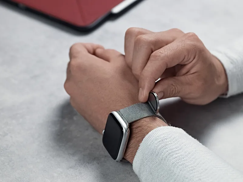 Epico Apple Watch 42/44/45 mm - milanese loop, Silver