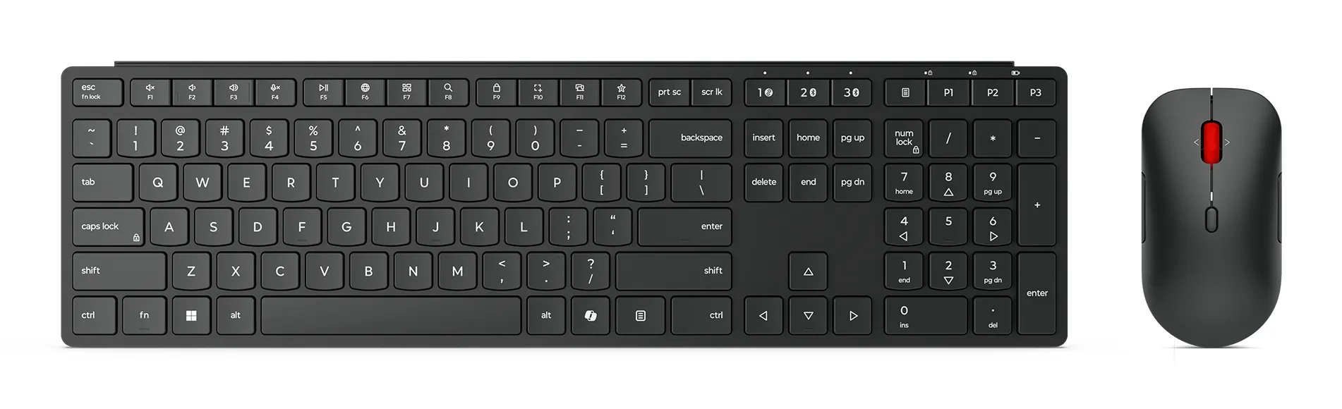 Lenovo Multi-Mode Pro Combo tr&aring;dl&ouml;st tangentbord och mus, eclipse black