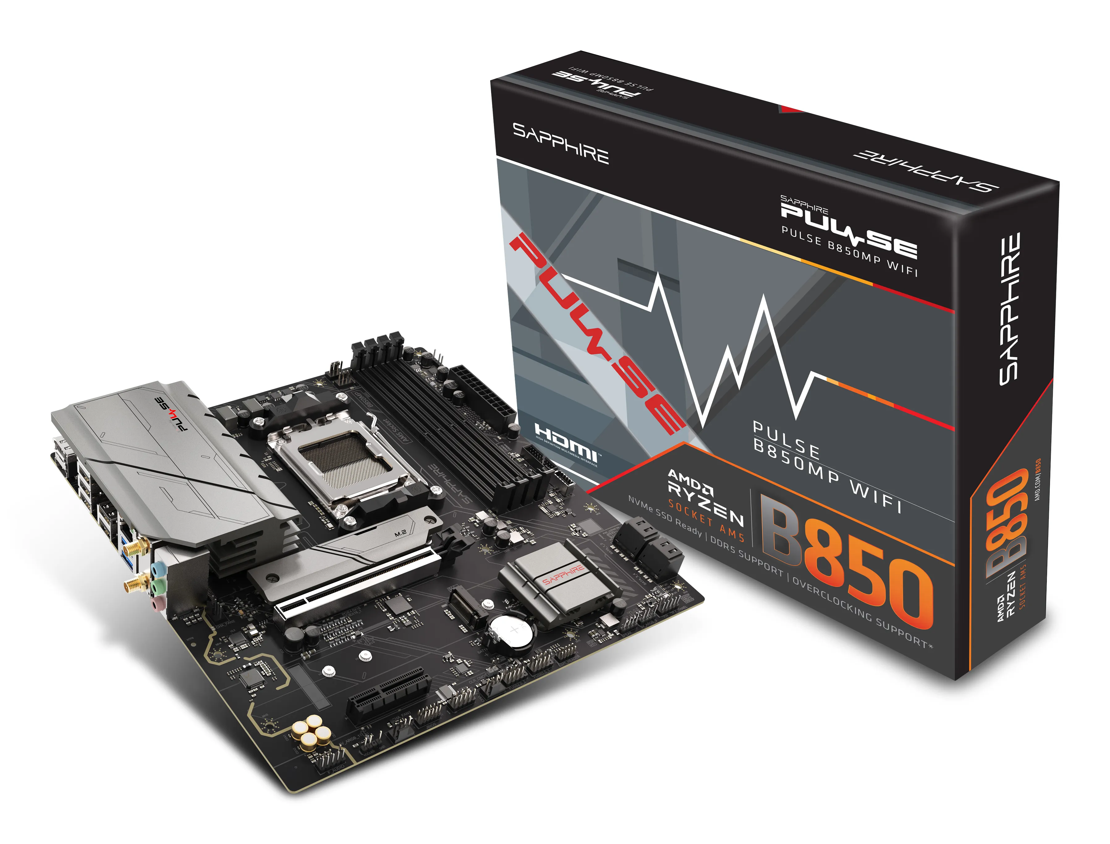 Sapphire PULSE B850M WIFI AM5 mATX Motherboard