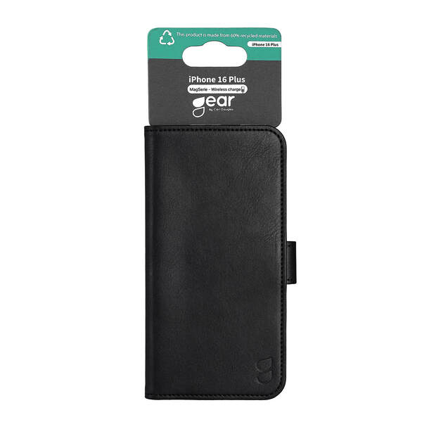 GEAR Wallet MagSeries, iPhone 16 Plus - Wallet Case, Black