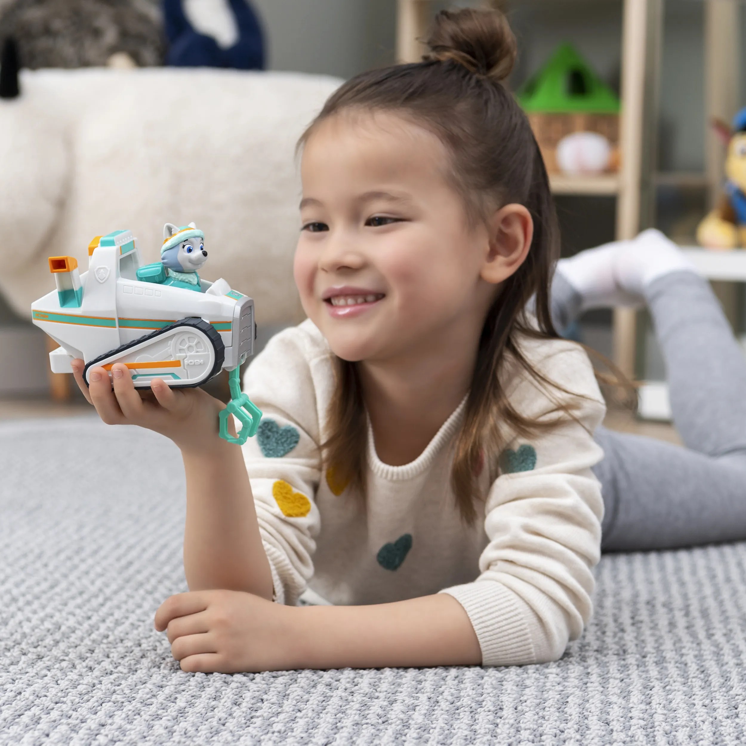 Spin Master Paw Patrol Everest's Snowmobile Model Vehicle (With Collectible Figure)