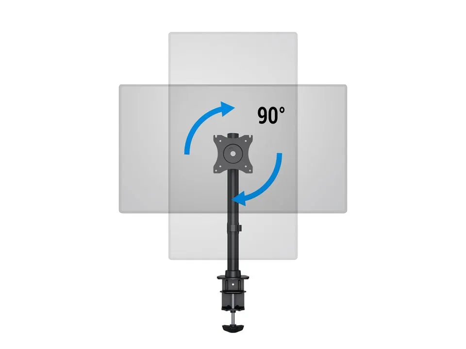 Multibrackets M Deskmount Basic Single -n&auml;ytt&ouml;varsi, musta, 15&quot;-27&quot;, 10kg