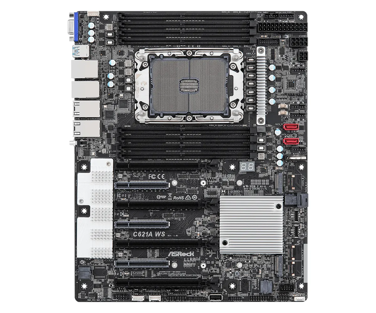 ASRock C621A WS LGA4189 ATX moderkort