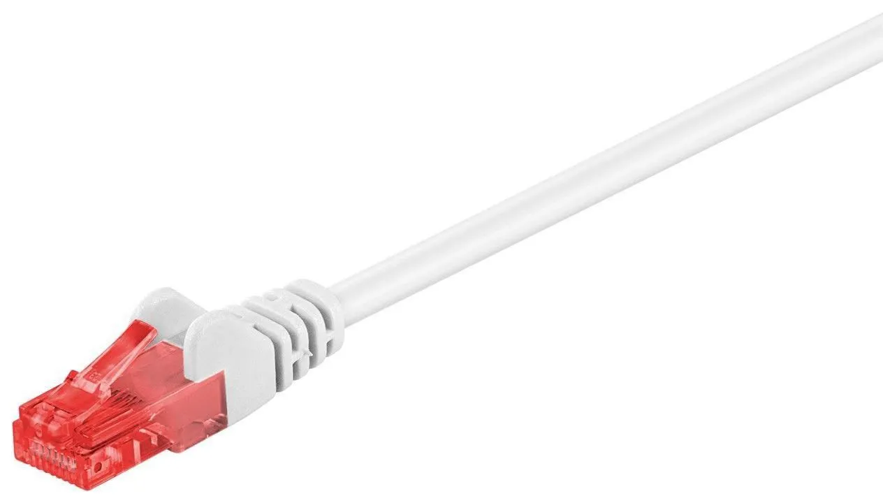MicroConnect Cat6 UTP RJ45 2m n&auml;tverkskabel, vit