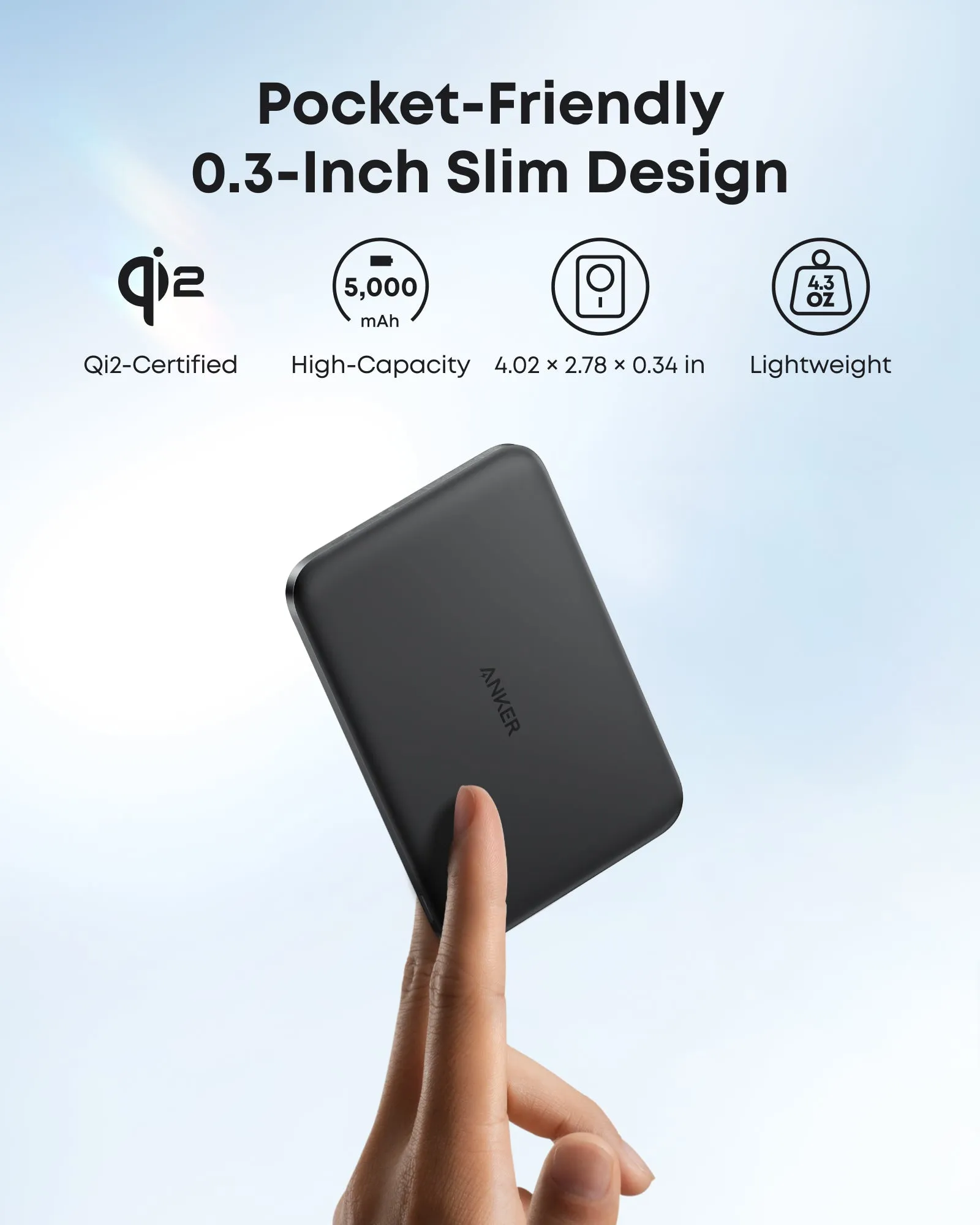 Anker Nano Charger (70W, 3 porttia) -sein&auml;laturi, musta