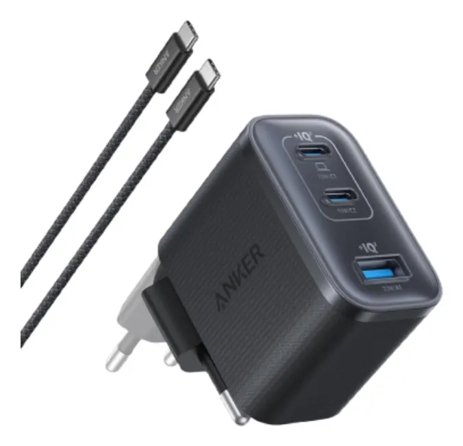 Anker Nano Charger (70W, 3 porttia) -sein&auml;laturi, musta