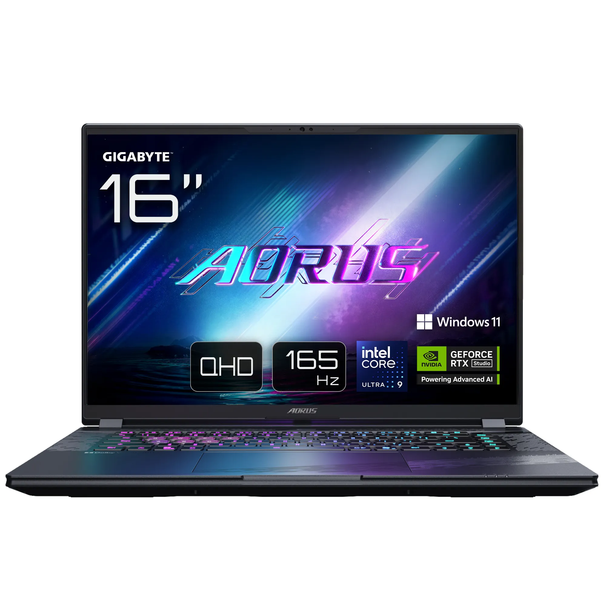 GIGABYTE AORUS ELITE 16 16" Ultra 9 275HX, 32 Gt, 2 Tt, Win 11 Pro -pelikannettava, harmaa