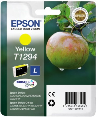 Epson T1294 - Kasetti tulostimelle - 1 x keltainen - kuplapakkaus - mit&auml; varten Stylus SX440, SX445, SX525, SX535, SX620, Stylus Office BX305, BX525, BX535, BX6