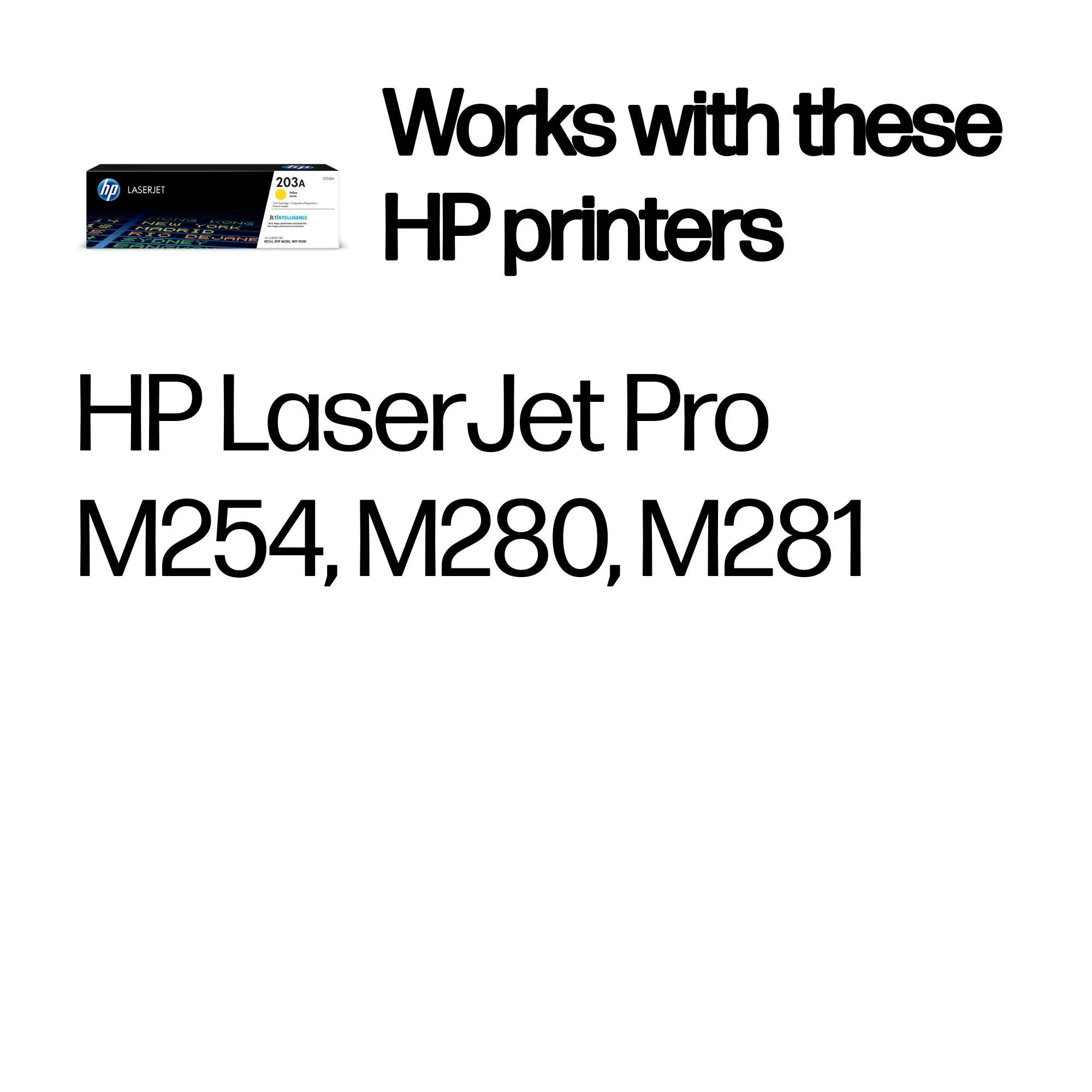 HP 203A lasertoner, gul