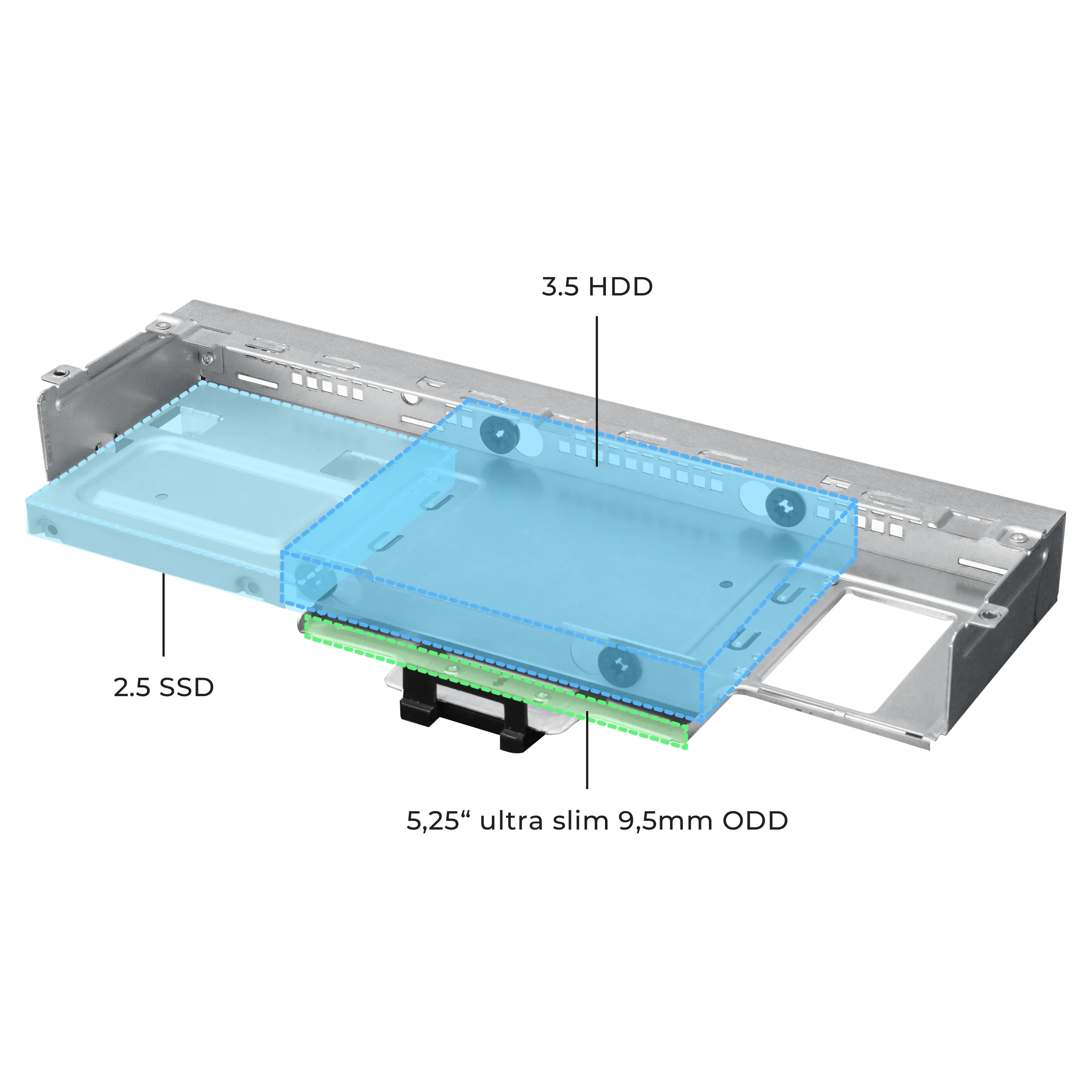 CHIEFTEC DT-10B-300 -SFF-kotelo, musta