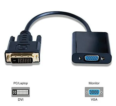 MicroConnect Adapter DVI-D to VGA adapter -adapteri, Musta
