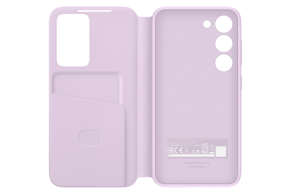 Samsung Clear View Wallet, Galaxy S23 - pl&aring;nboksfodral, lavendel