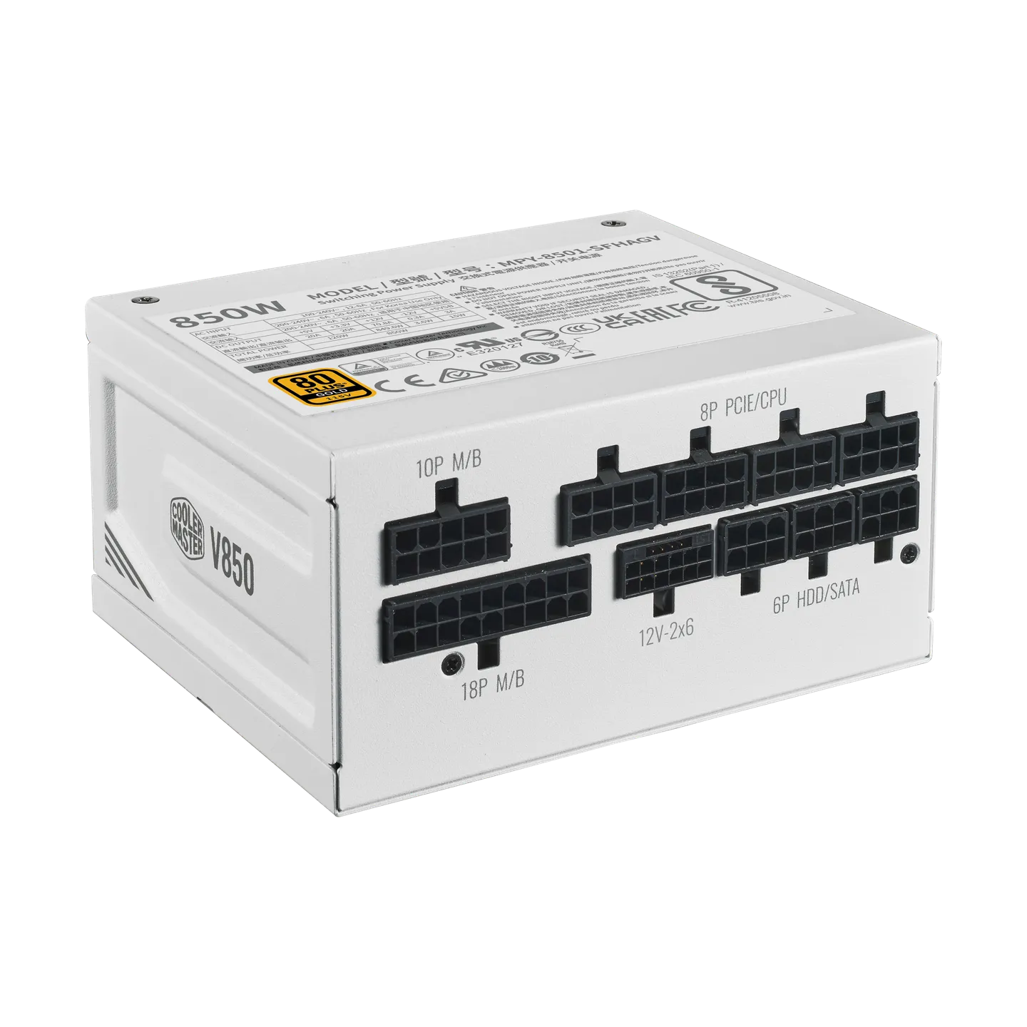 Cooler Master V850 SFX ATX 3.1 - strömkälla, vit, 80 Plus Gold