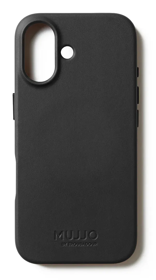 MUJJO Full Leather MagSafe Case for iPhone 17, Black