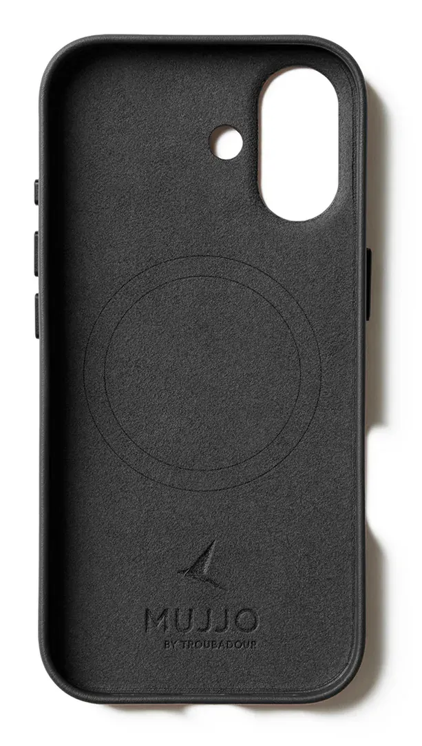 MUJJO Full Leather MagSafe Case for iPhone 17, Black