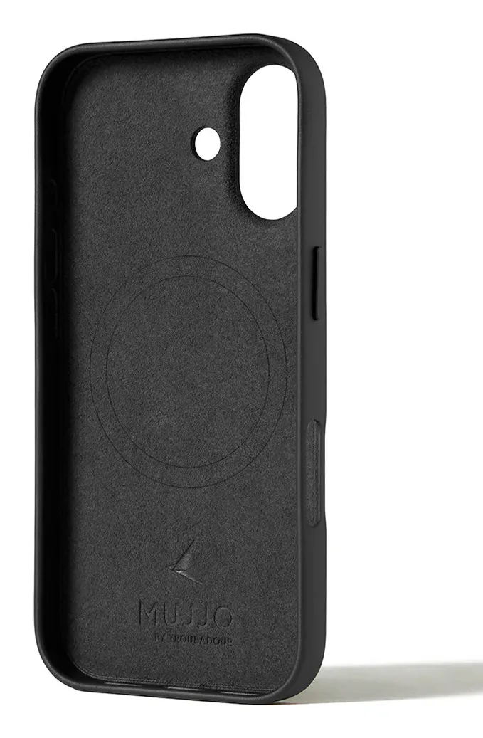 MUJJO Full Leather MagSafe Case for iPhone 17, Black