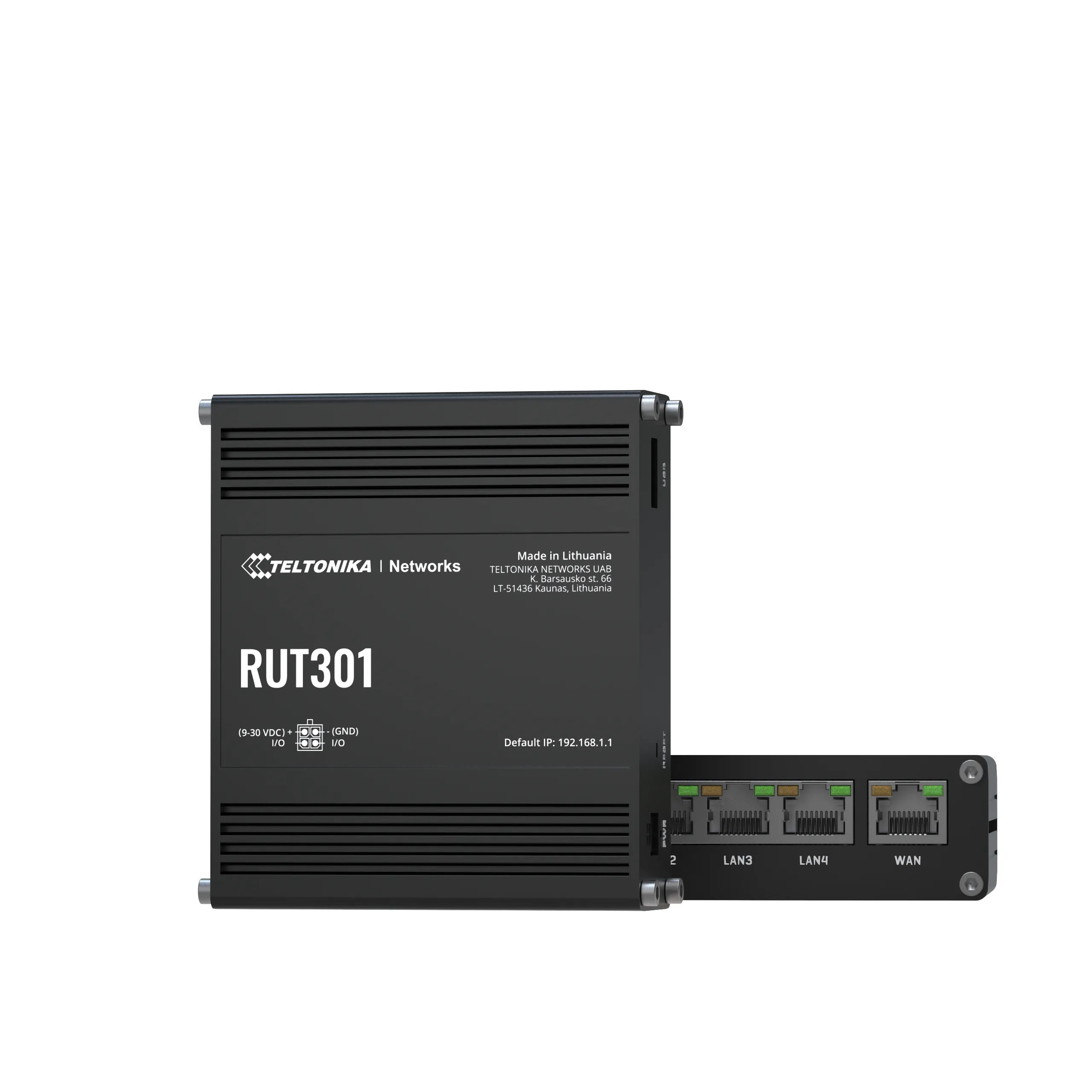 Teltonika RUT301 PoE - Industrial Ethernet Router, Black