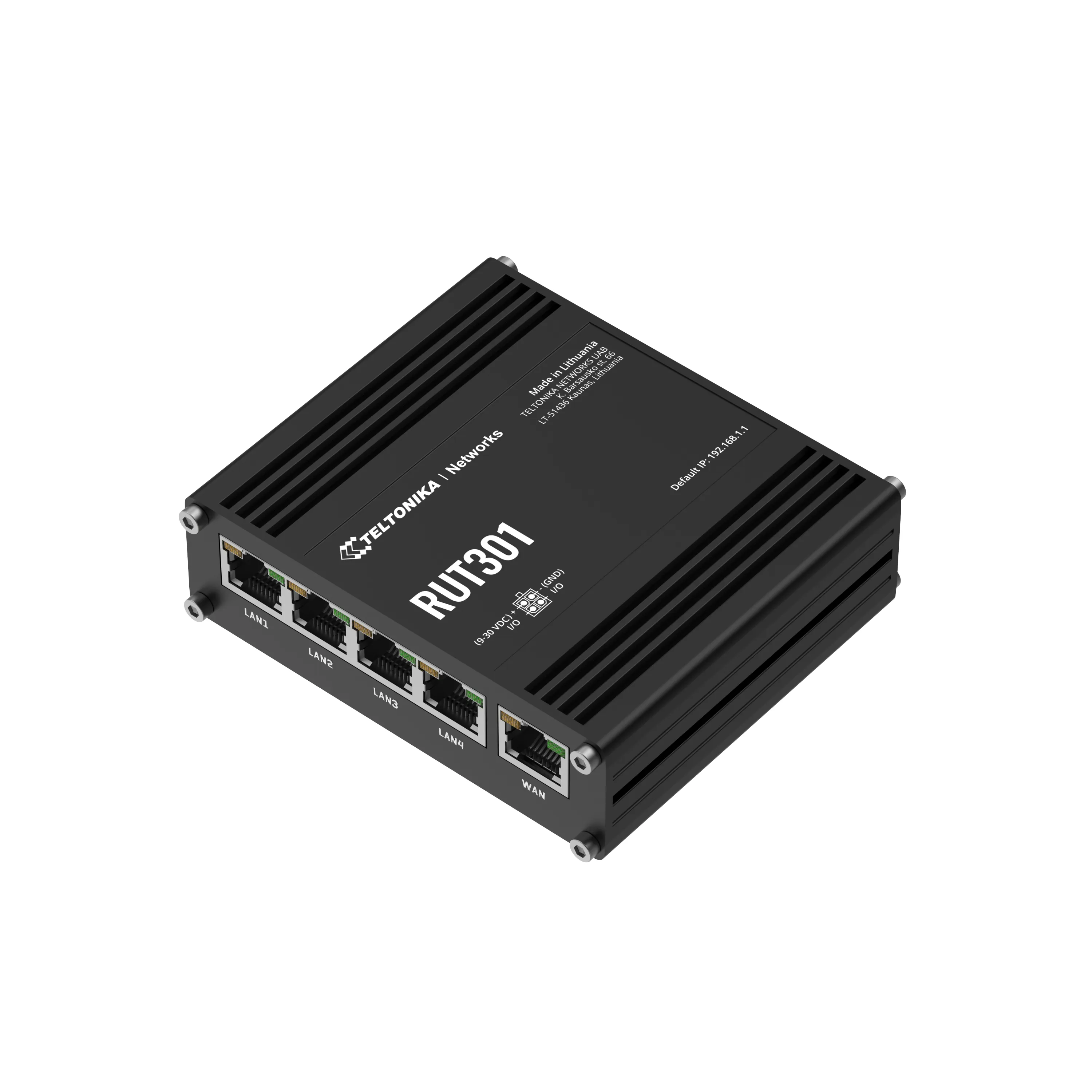 Teltonika RUT301 PoE - Industrial Ethernet Router, Black