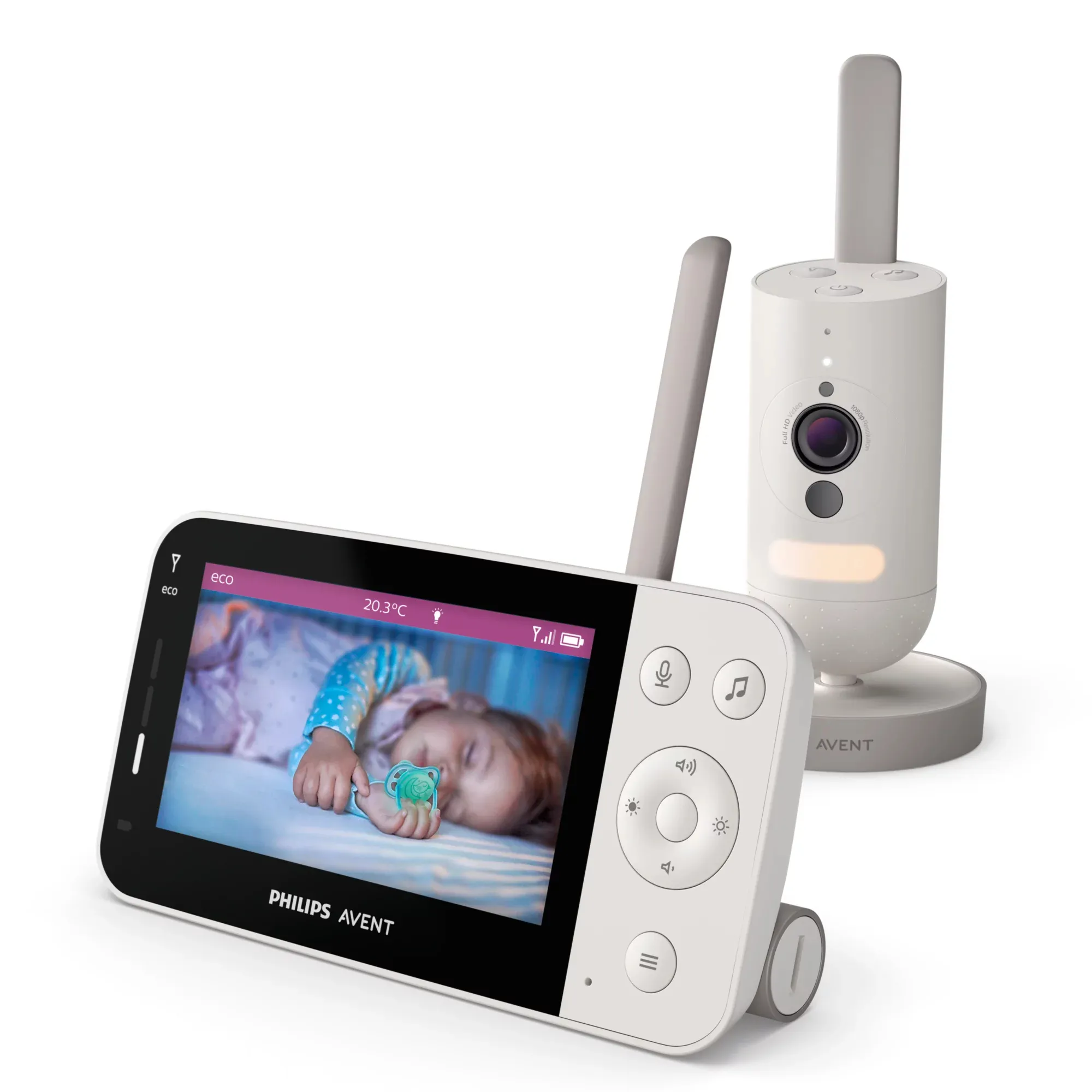 Philips Avent Ansluten babyvakt SCD921/26, vit, 4,3" LCD