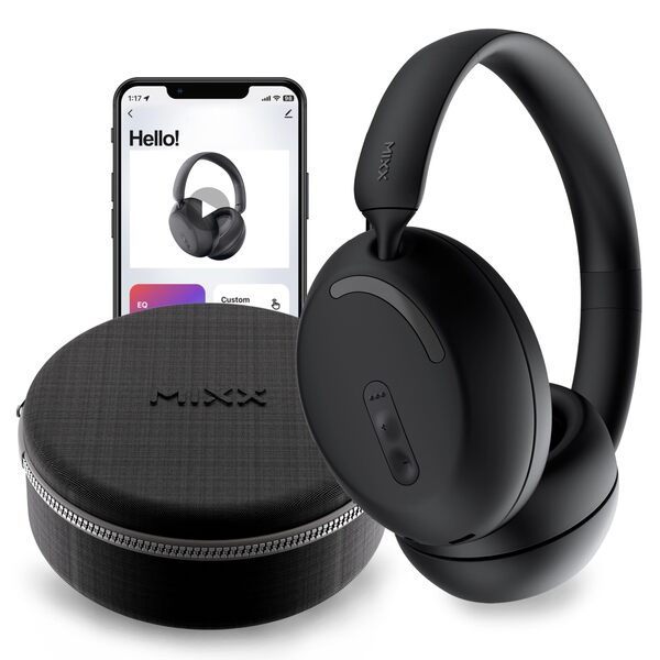 MIXX StreamQ D2 Wireless Over-ear Headphones, Black