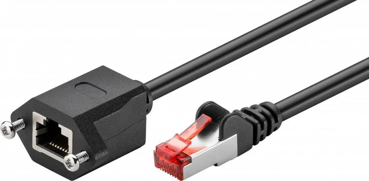MicroConnect Cat6 F/UTP RJ45 1m Network Cable, Black