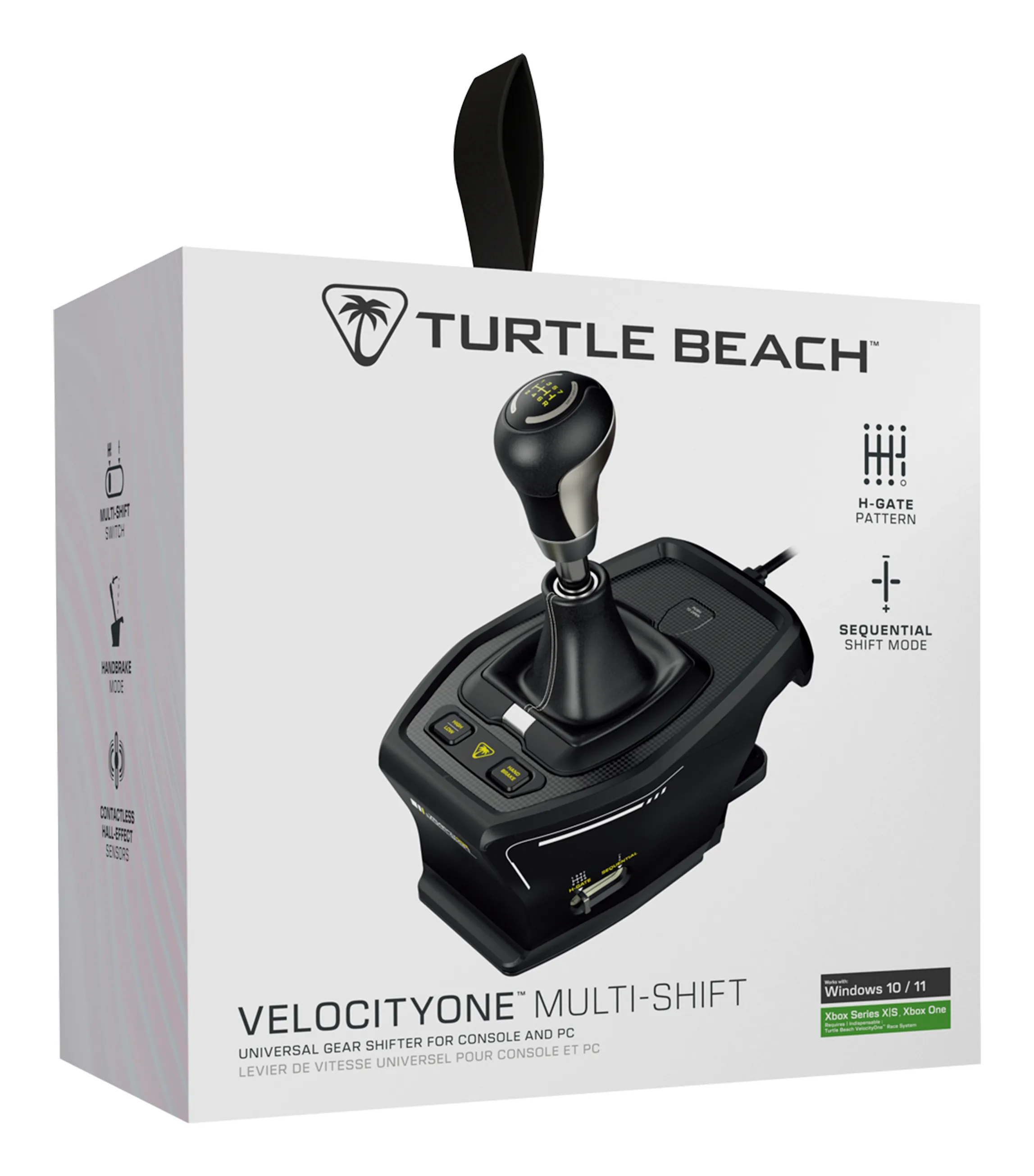 Turtle Beach VelocityOne Multi-Shift -langallinen vaihdin- ja k&auml;sijarrumoduuli, musta ja hopea