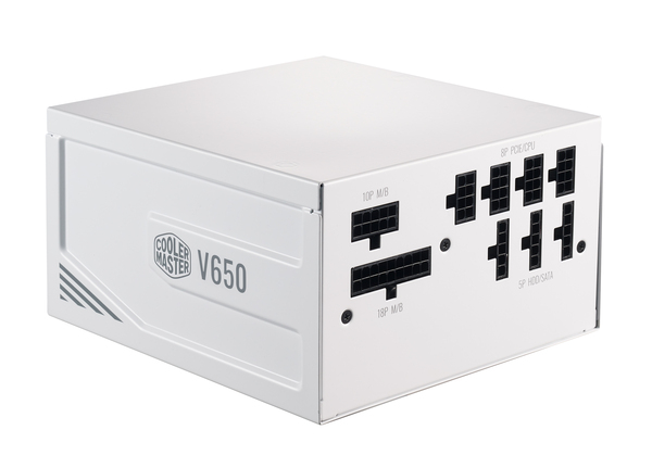 Cooler Master V-Series V2 650W -virtal&auml;hde, 80 Plus Gold (White Edition)