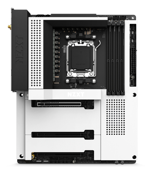 NZXT N7 B650E ATX-emolevy, Valkoinen