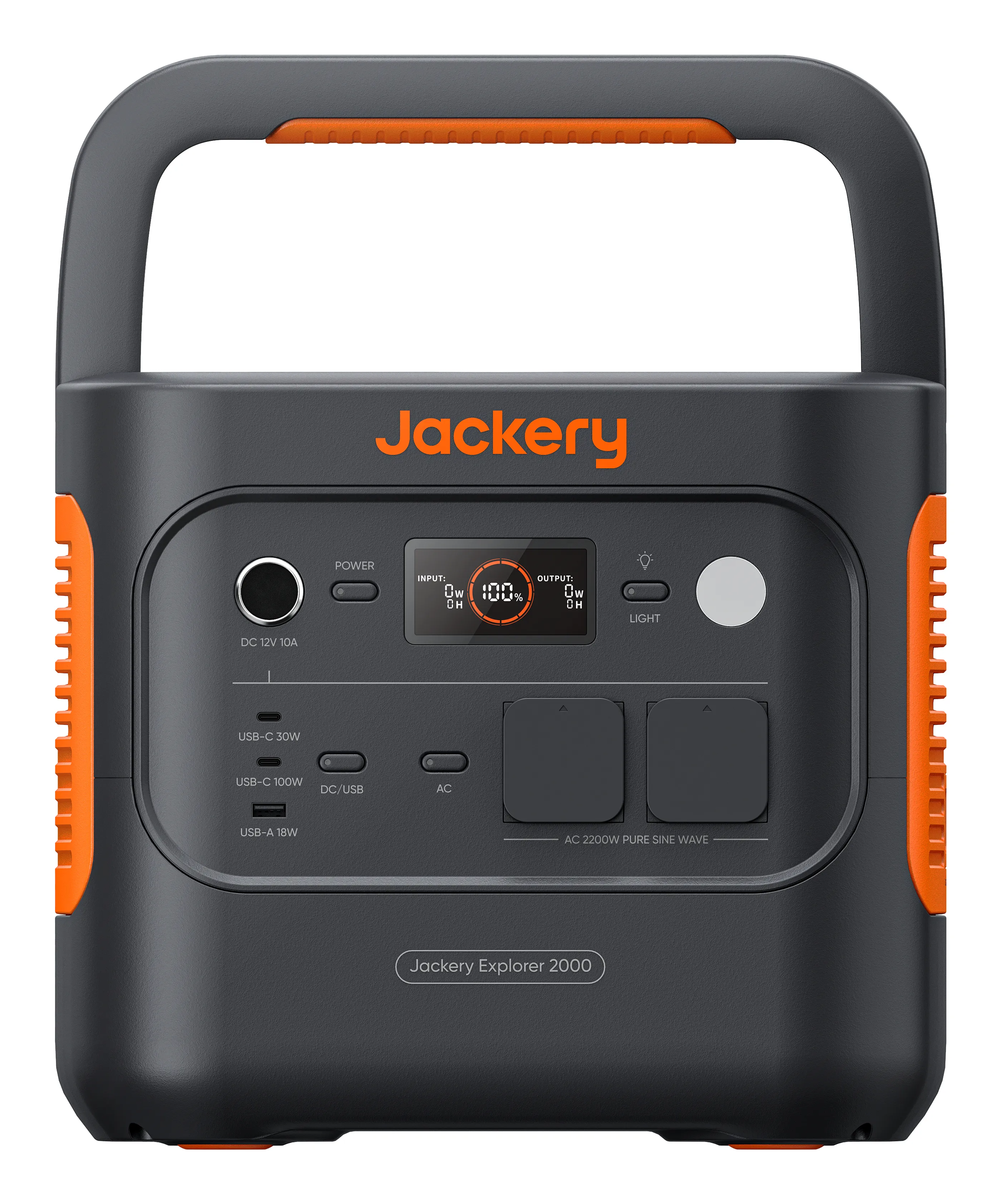 Jackery Explorer 1000 v2 b&auml;rbar kraftstation, 1070 Wh, 1500 W, svart/orange