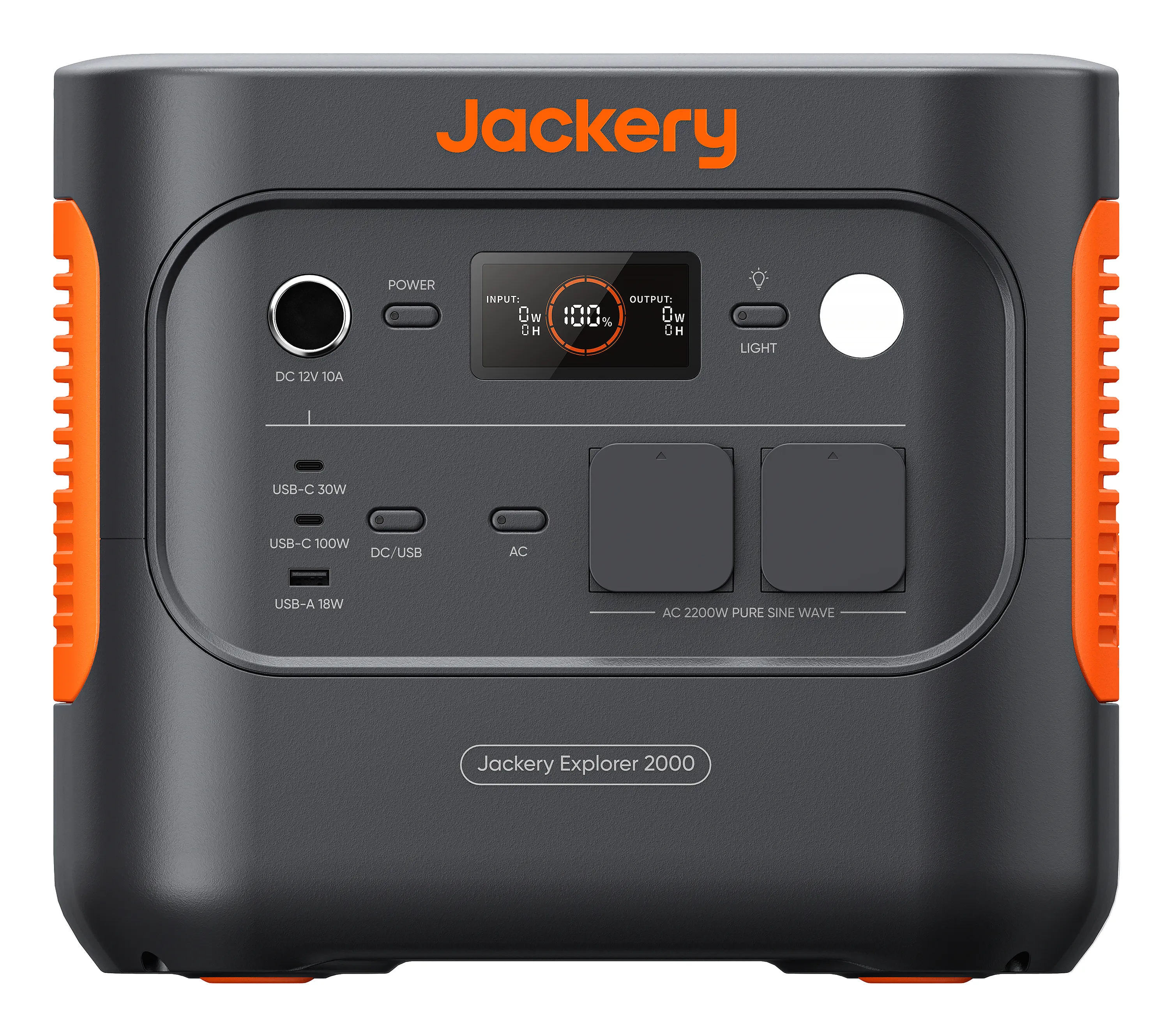 Jackery Explorer 1000 v2 b&auml;rbar kraftstation, 1070 Wh, 1500 W, svart/orange
