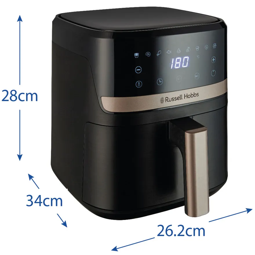 Airfryer Satisfry - airfryer, Svart, 4.3l