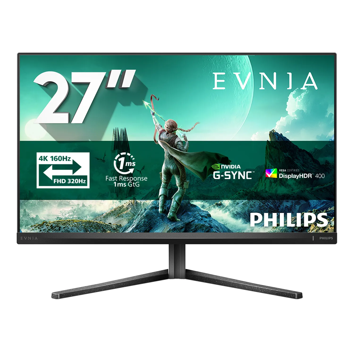 Philips Evnia 27M2N3800A/00 27" 4K UHD, IPS, 320Hz gamingsk&auml;rm