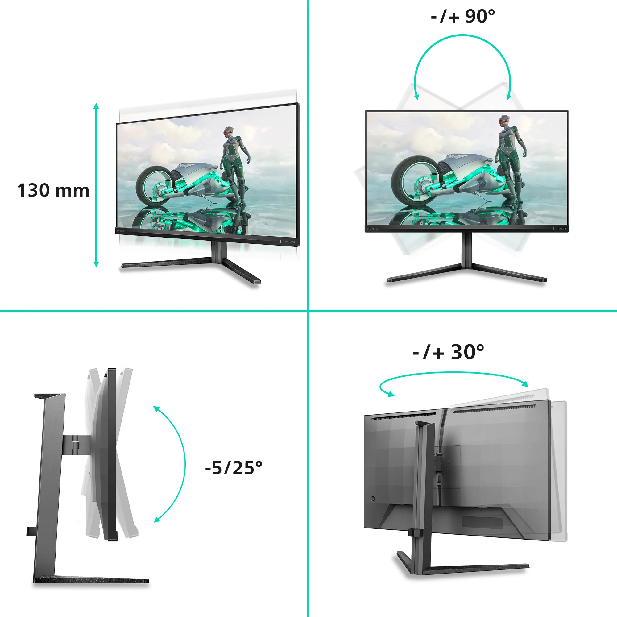 Philips Evnia 27M2N3800A/00 27" 4K UHD, IPS, 320Hz gamingsk&auml;rm