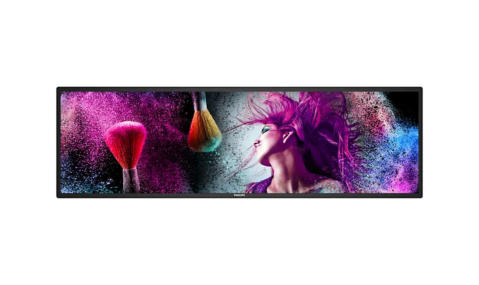 S-Line - 37, stretch 1920*540 , 24/7 landscape/portrait, 700 cd, USB, HDMI in/out, Android 8