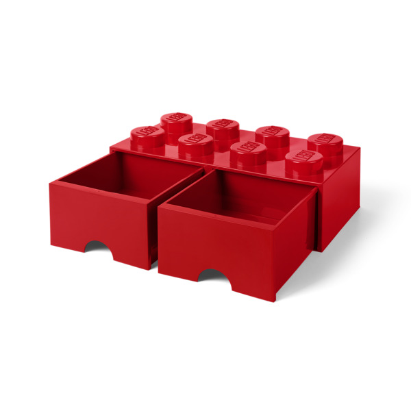 Room Copenhagen LEGO Brick Drawer 8 red - RC40061730