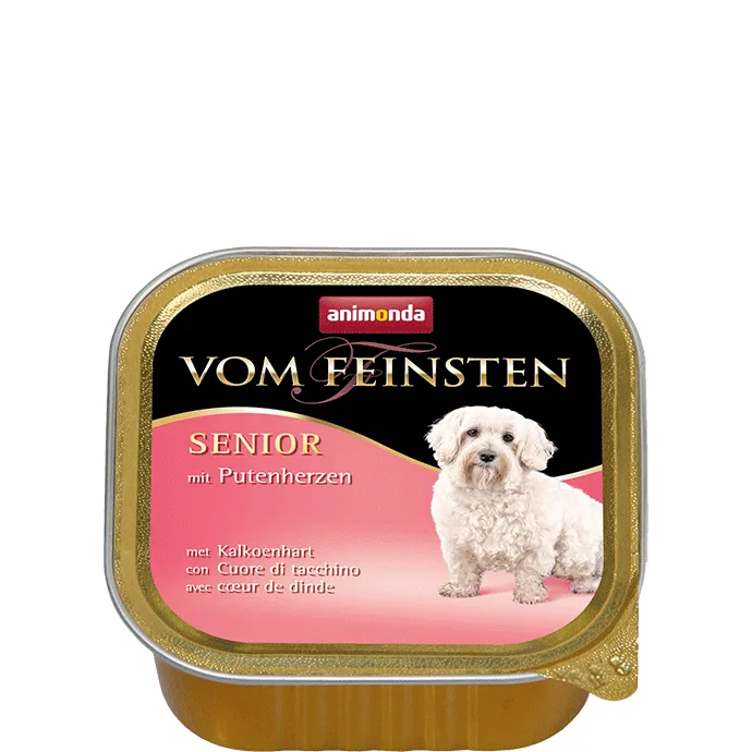 Animonda Vom Feinsten Senior Turkey Hearts, Koiran m&auml;rk&auml;ruoka, Viljaton, 150 g
