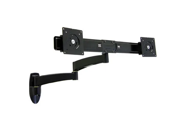 Ergotron 200 Series Dual Monitor Arm 22", sein&auml;kiinnitys