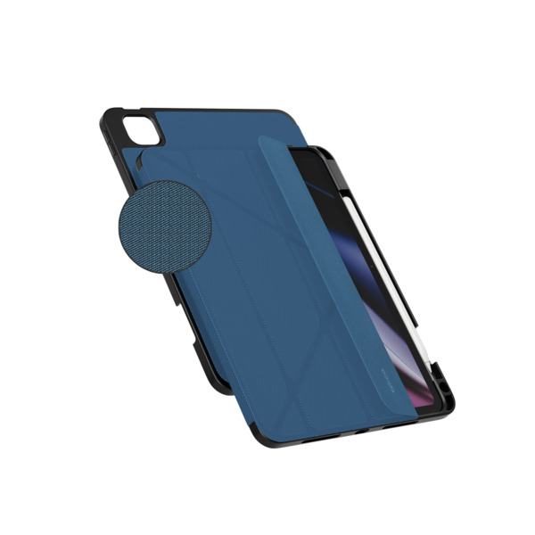 Epico SolidWoven Flip Case | iPad Pro 11" (3.-6. gen)/Air 10,9" (A14-M1)/Air 11" (M2-M4) | Blue | Integrated Stand  &amp;  Apple Pencil Storage