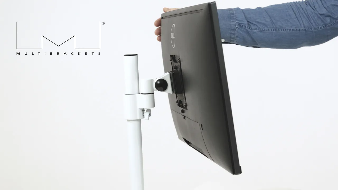 M VESA Deskmount Officeline Single Desk Mount, for 1 monitor, 15-30", full-motion, 8kg, White