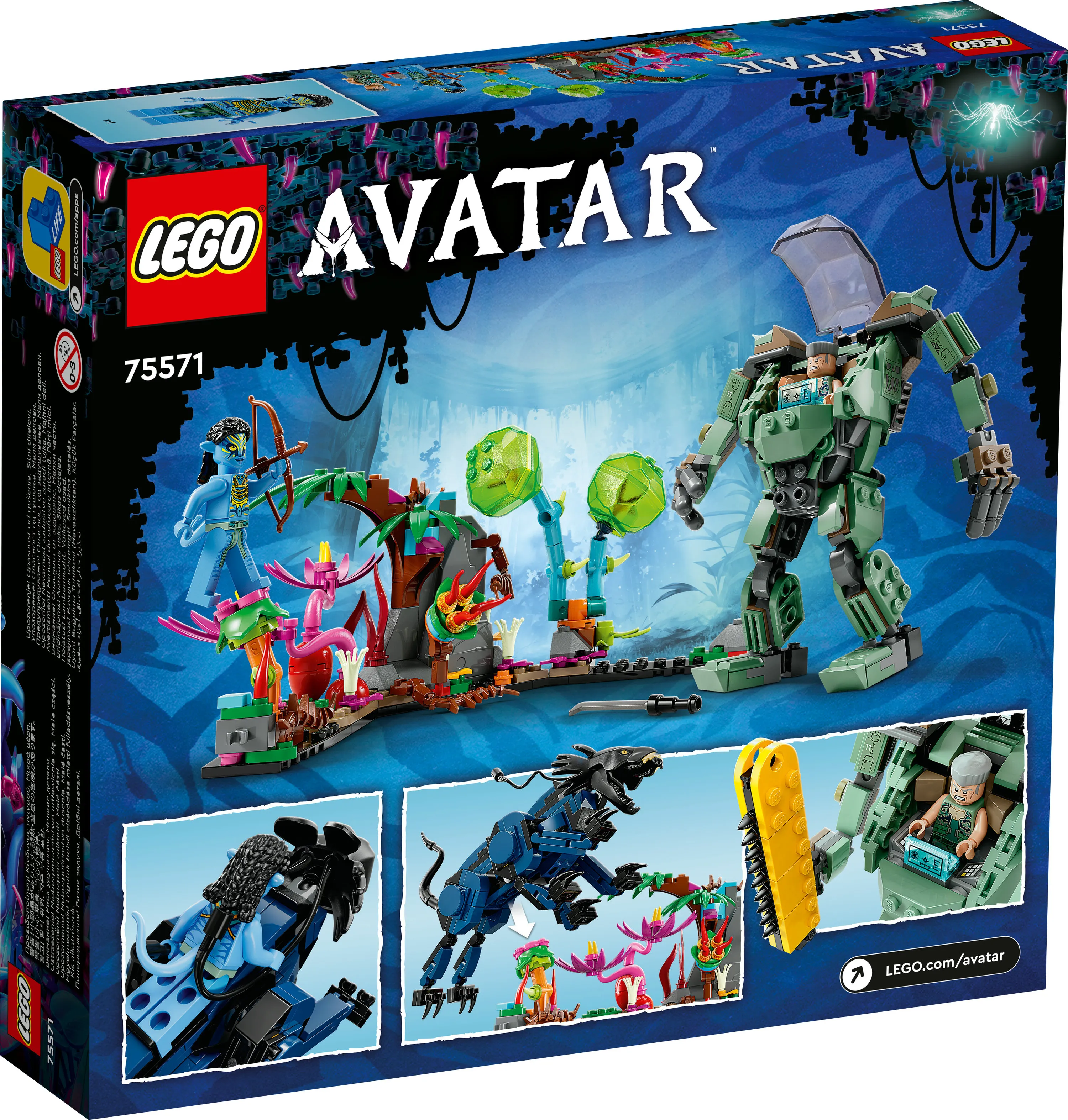 Lego Avatar vatar Neytiri &amp; Thanator vs. AMP Suit Quaritc 75571