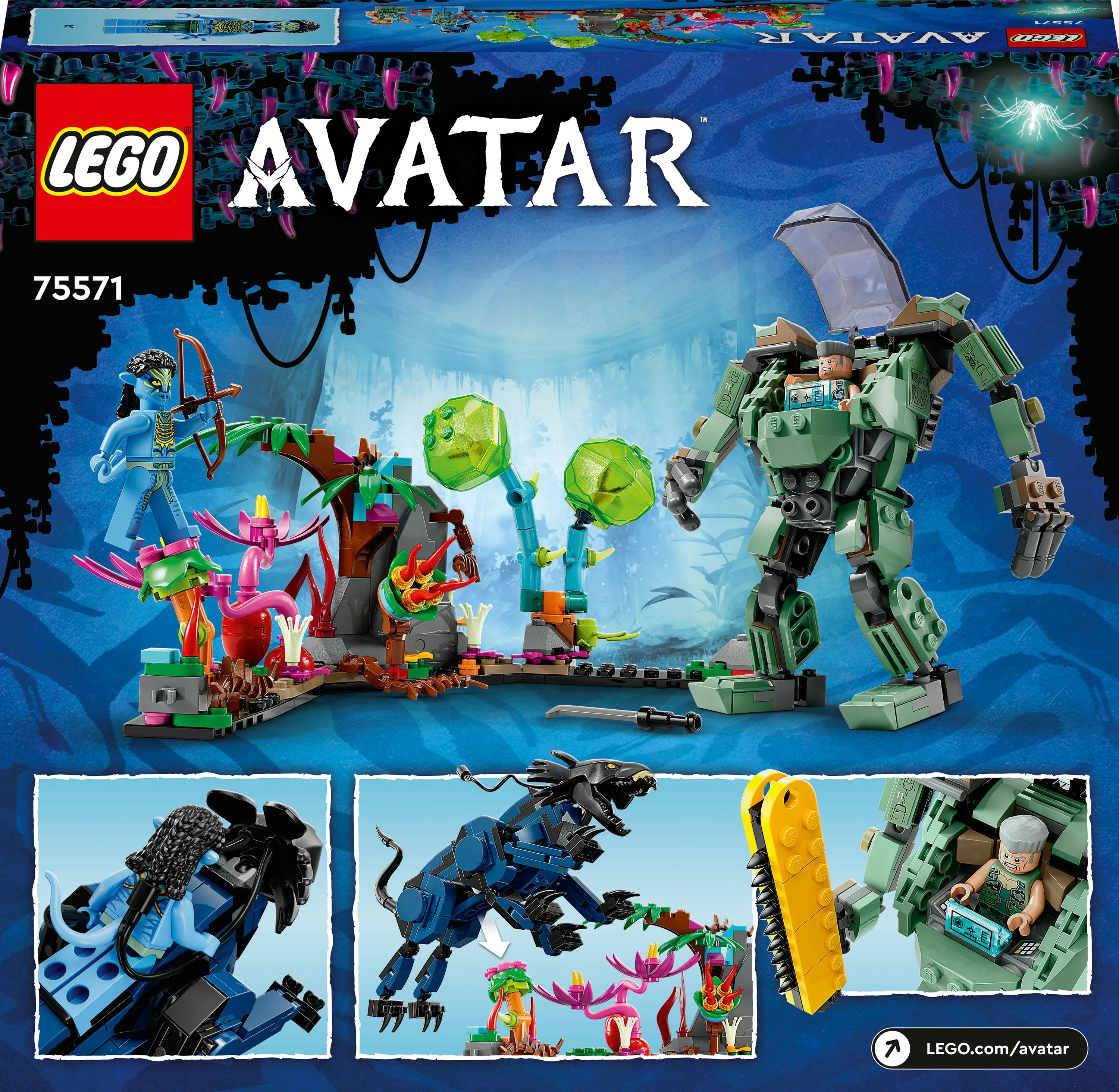 Lego Avatar vatar Neytiri &amp; Thanator vs. AMP Suit Quaritc 75571