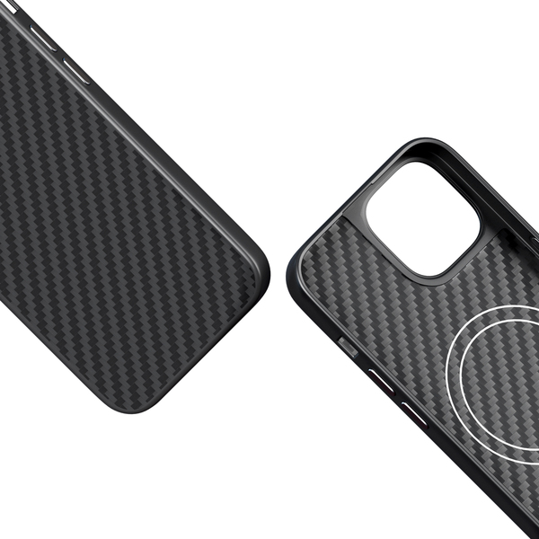 Epico Mag+ Hybrid Carbon Case iPhone 16 - black