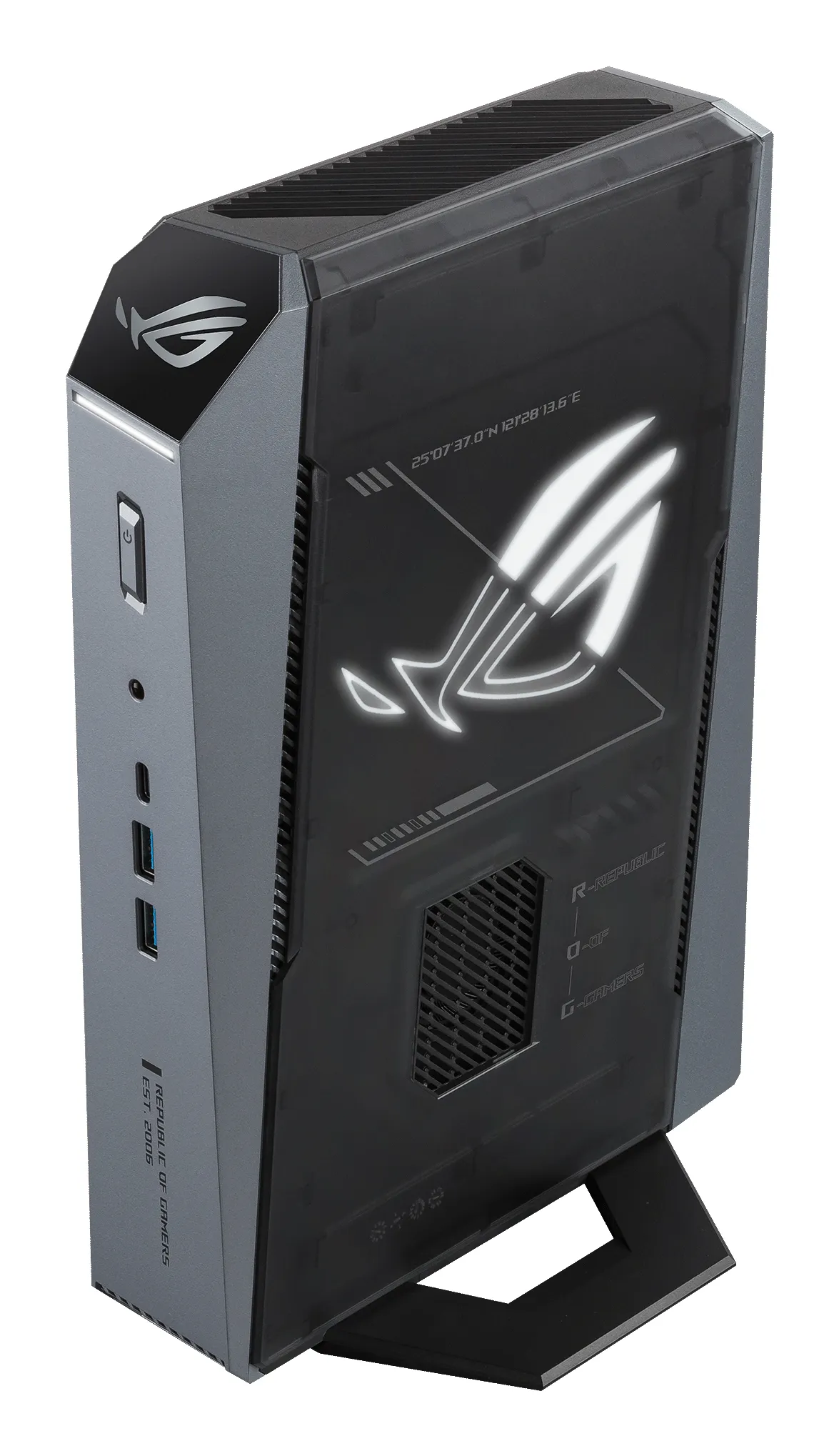 ASUS ROG GR70 AMD Ryzen 9 9955HX, 32GB, 1TB, RTX 5070, Win 11 Home Mini PC, Black