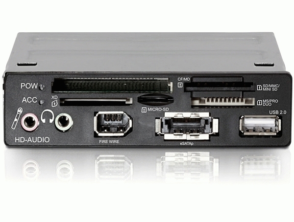 DeLOCK 3,5" frontpanel med kortl&auml;sare