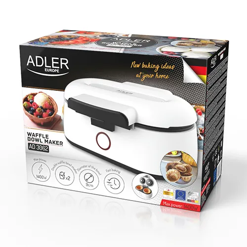 Adler AD 3062 V&aring;ffelsk&aring;lsj&auml;rn, 1000 W, Vit, 2 v&aring;fflor