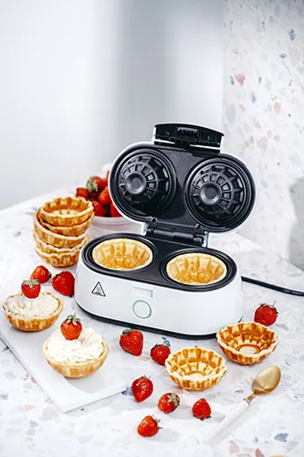 Adler AD 3062 V&aring;ffelsk&aring;lsj&auml;rn, 1000 W, Vit, 2 v&aring;fflor