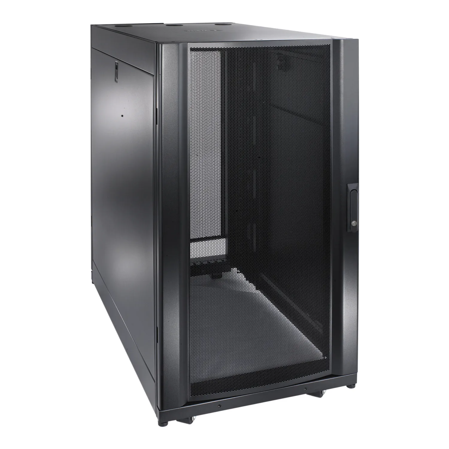 APC NetShelter SX 24U 19" Rack Enclosure Black 600mm Wide x 1070mm Deep 89 Kg. Includes: Casters, Roof, Doors, Key(s), Leveling feet, Roof, Side Panels.