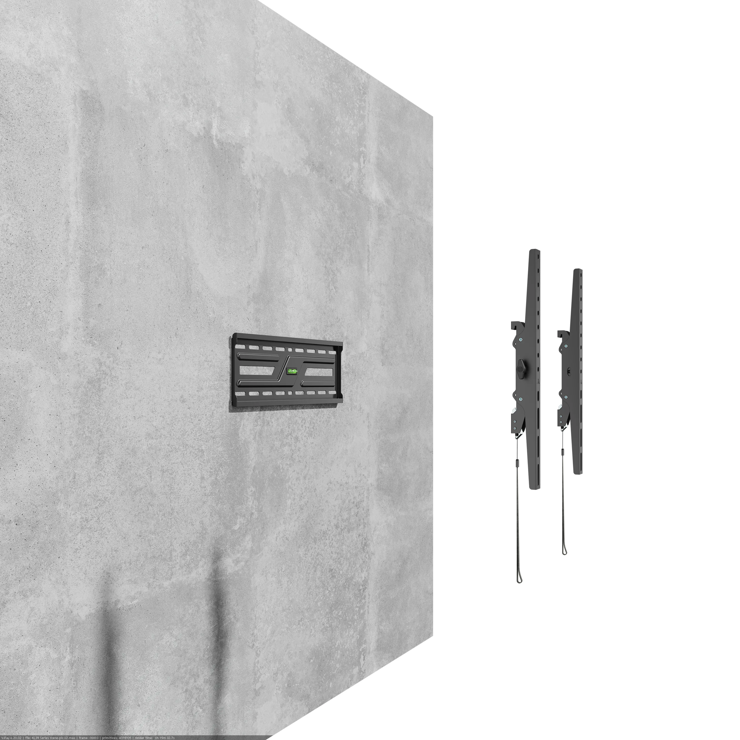 DELTACO ARM-1153-B Heavy-Duty Tilting Wall Mount, 32-75", 75 kg, Black