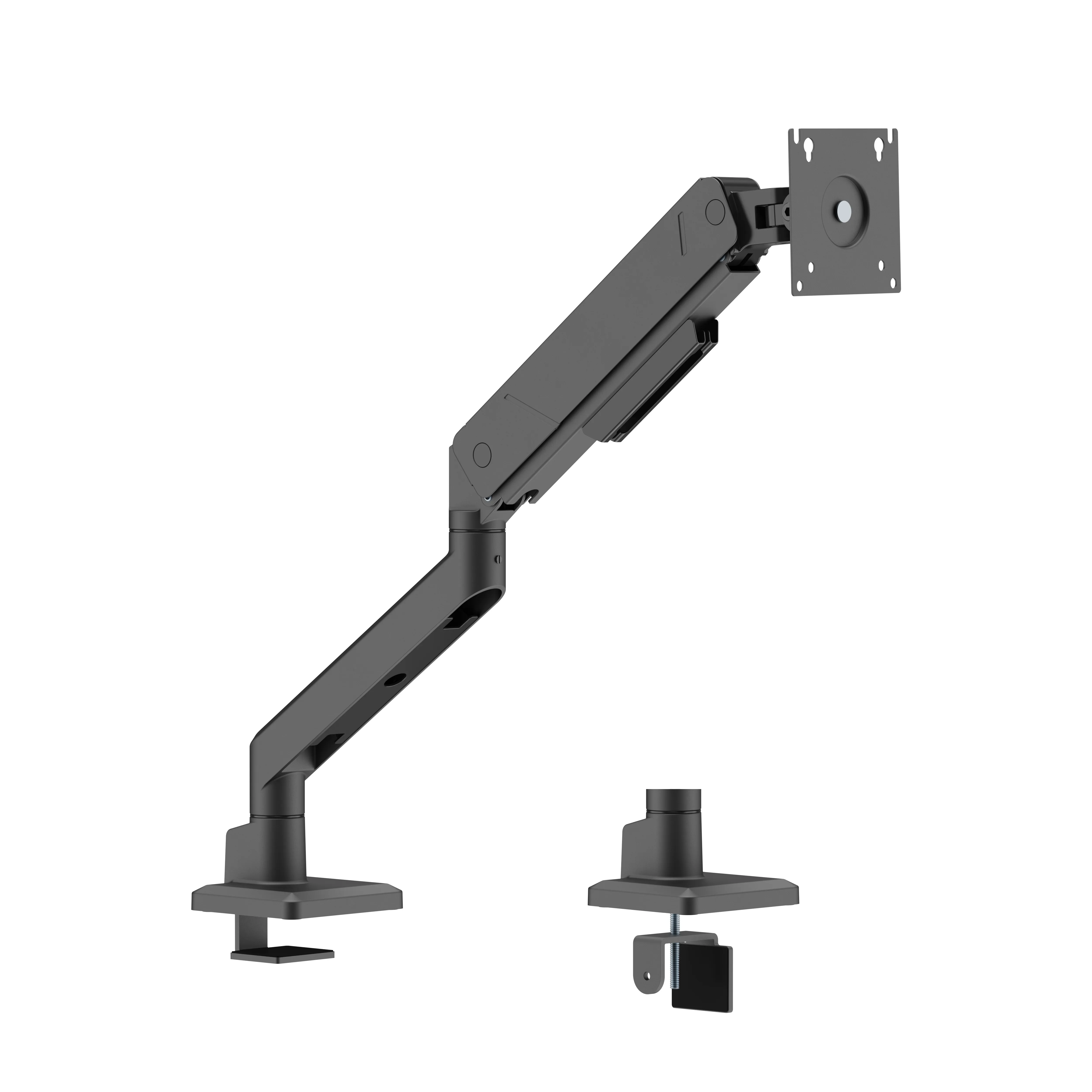 DELTACO ARM-536-1 Desk Mount, for 1 monitor, 17-45", with gas spring, 16kg, VESA 75/100, Black