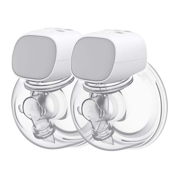 MOMCOZY S9 Pro B&auml;rbar dubbel elektrisk br&ouml;stpump, Gr&aring;, 180 mm